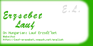 erzsebet lauf business card